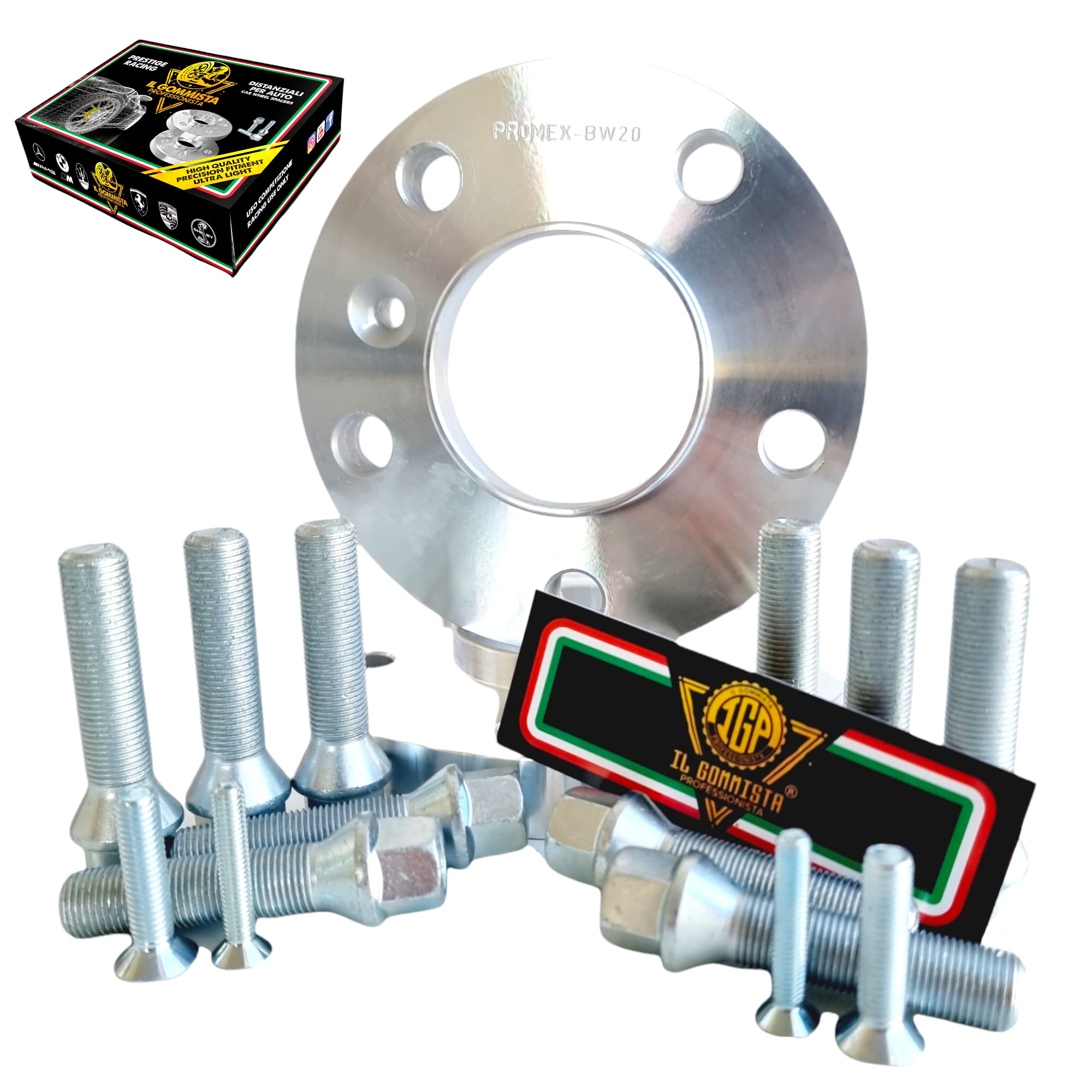 IGP 2 Distanziali Ruote 20 mm Compatibili Con Fiat 500 X dal 2015 al 2023 Ok Auto Cerchi in Lega