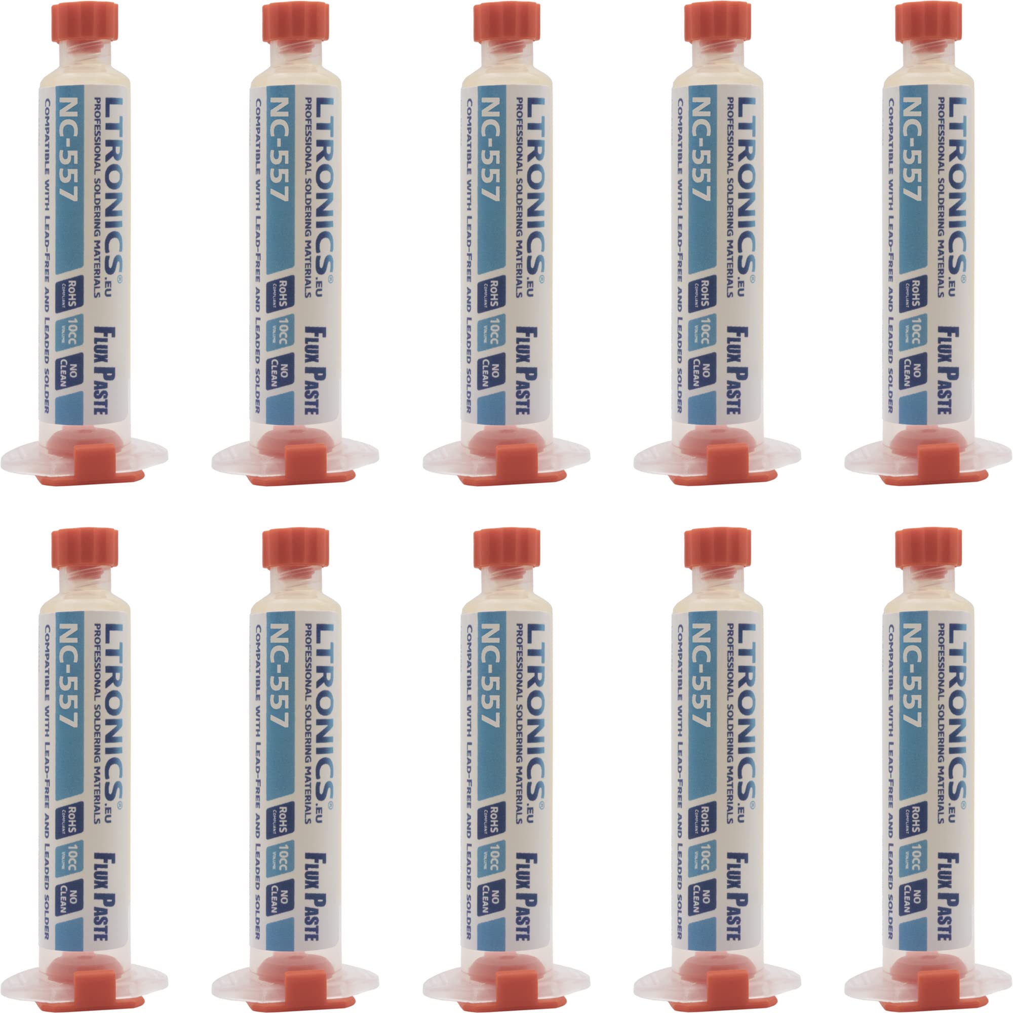 NC-557 Solder Flux Paste for SMD BGA PGA Soldering, 10cc - Pack of 10