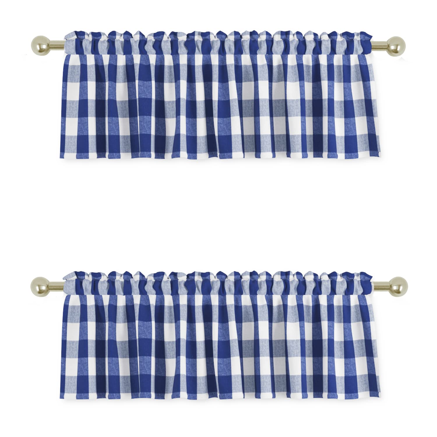 Cantonnières de cuisine à carreaux vichy bleu marine UPOPO pour sublimer votre intérieur