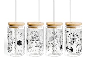 Acotar Feyre Darling The Bat Boys Glass Tumbler, Sipper Glass with Straw,...