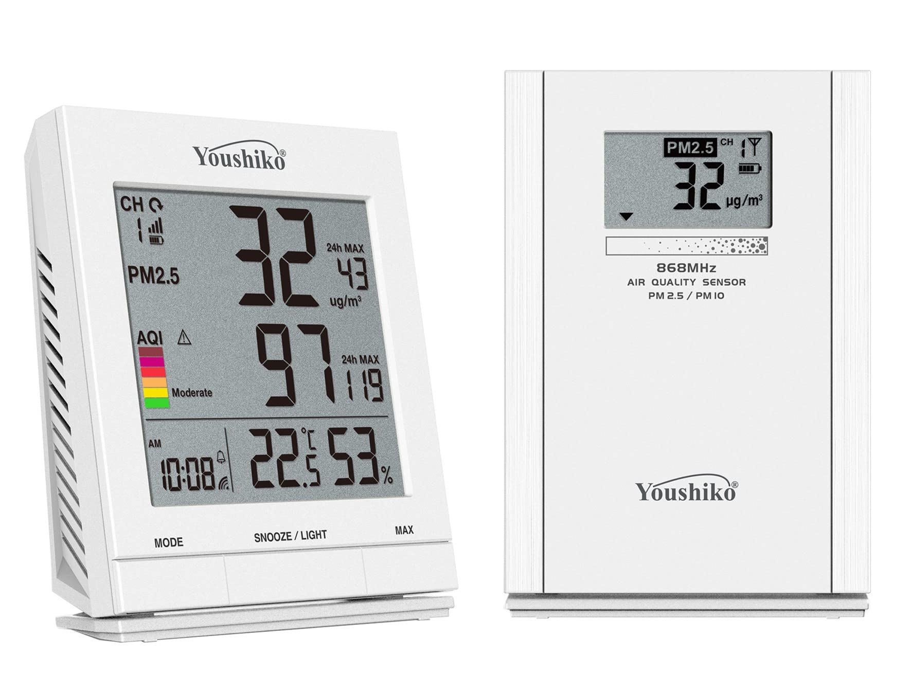 C0-9400 Air Quality Monitor with Wireless PM2.5 / PM10 Air Quality Sensor