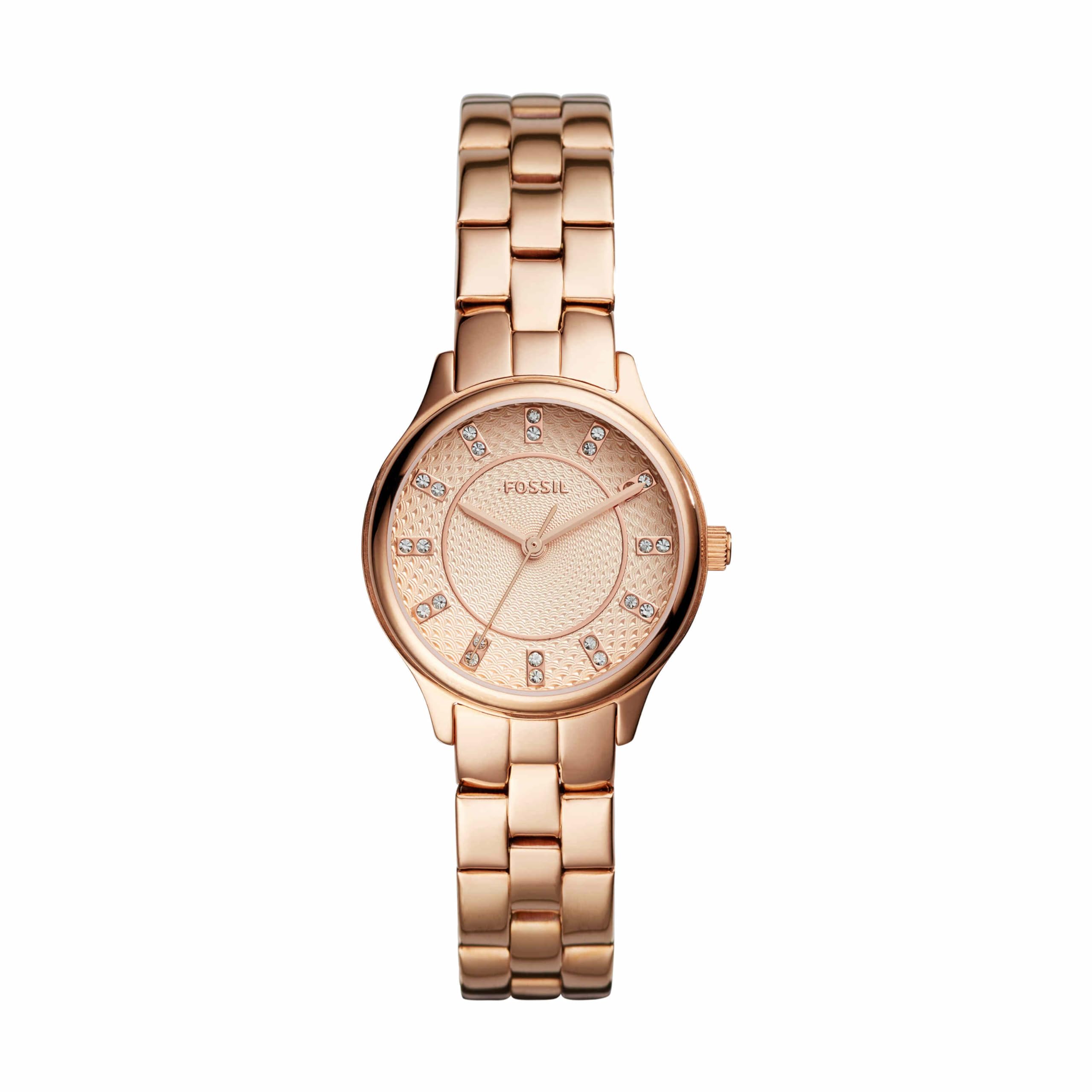 Fossil Women Modern Sophisticate Three-Hand Rose Gold-Tone Stainless Steel Analog Watch - Bq157, Band Color:Rose Gold (B00UA7Z3UK) Amazon Price History, Amazon Price Tracker
