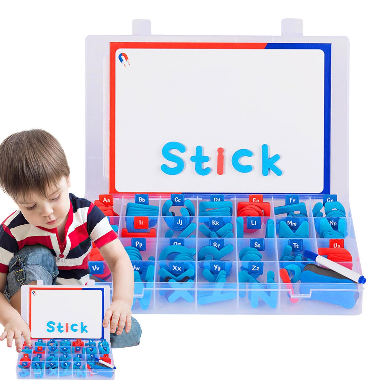 Kit Magnetico – Set Di Lettere | Magnetico per Sala Da Camera, Parti di apprendimento Ortografia Colorate, Educativo | Strumento Di Insegnamento per D