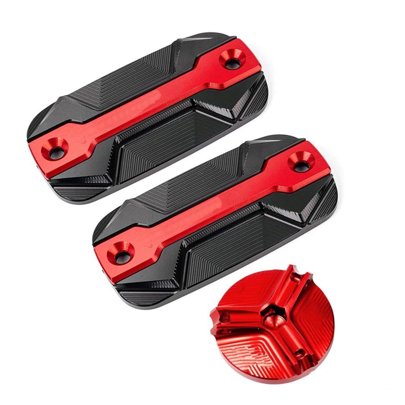 Tappo Serbatoio Freno Anteriore per Moto Tappo Serbatoio Olio Motore per Forza 750 per FORZA750 2020-2024 Coperchio Serbatoio Carburante per Moto (C/Rosso)