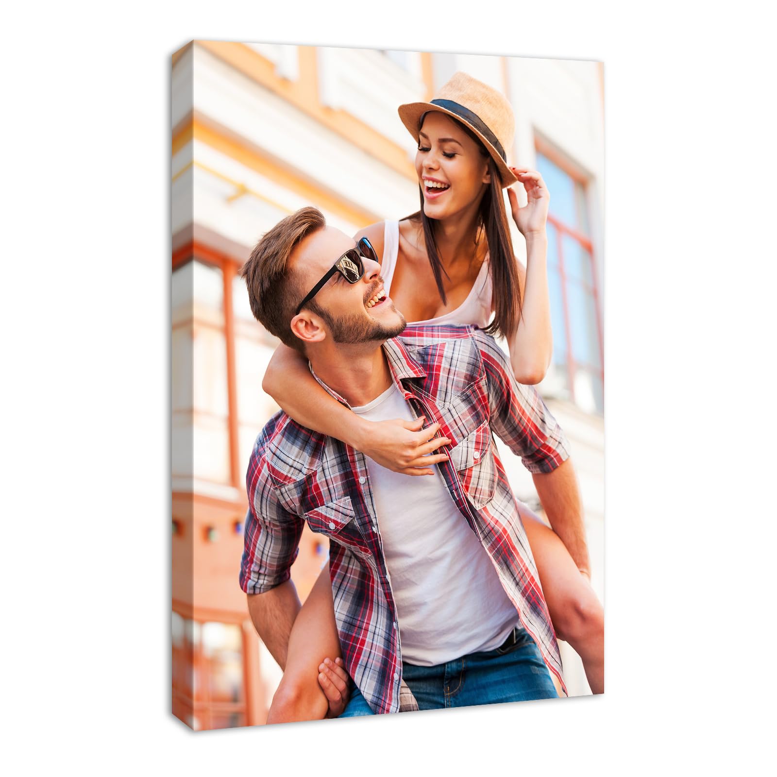 Jiuqinghua Personalized Custom Framed Canvas Prints With Your Photos - Photo On Canvas Wall Art Perfect for Bedroom Living Room Wedding Baby Pet