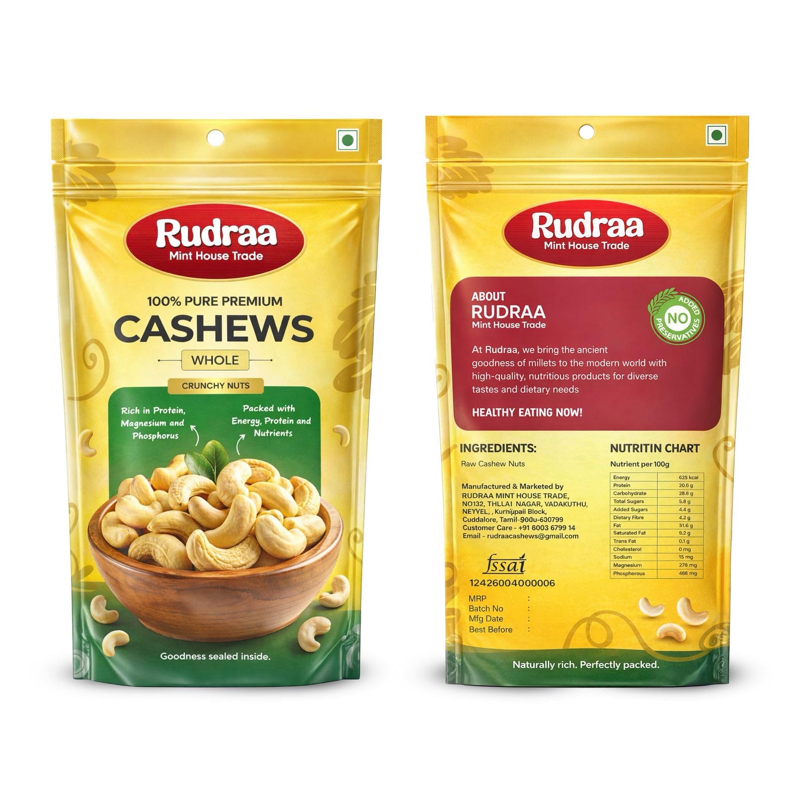 Rudraa Cashews,500g,W320,Kaju,Premium,Value Pack,Whole,Natural,Nutritious & Delicious, Premium Kaju nuts, Rich in Protein, Magnesium & Phosphorus, Deluxe Size & Crunchy Nuts.-image-29