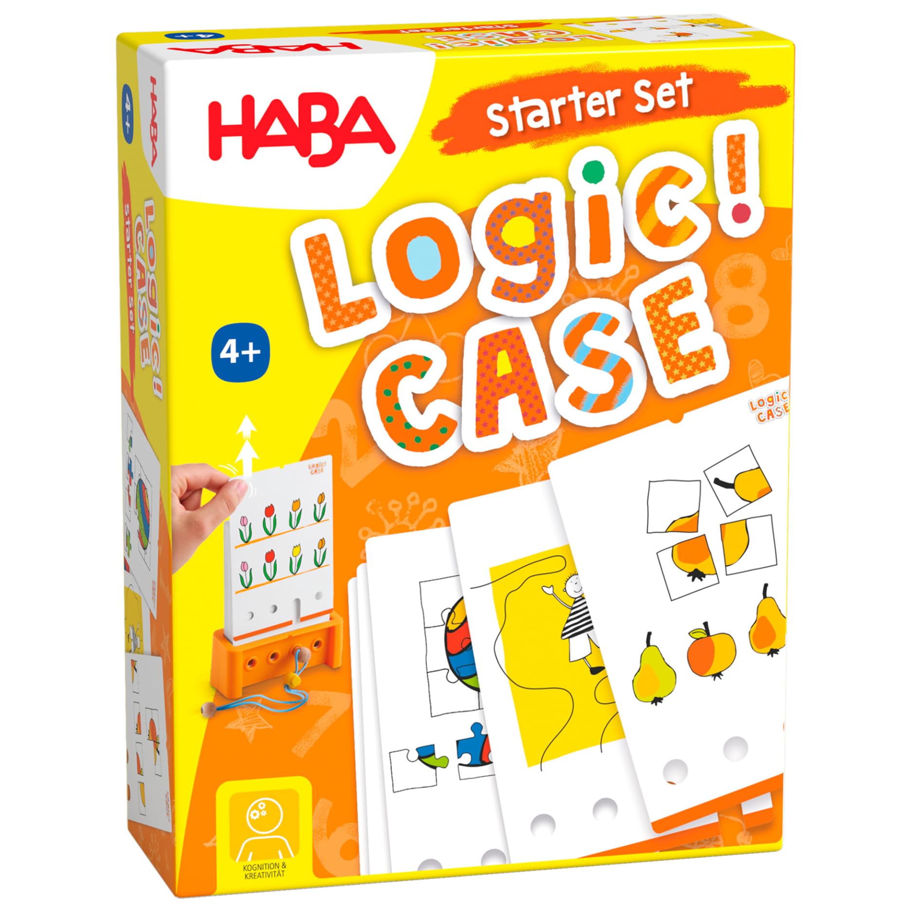 HABA Logic! CASE Starter Set - Brain Teaser Puzzles and Car Games for Kids Ages 4-8, A Handheld Game to Develop Critical Thinking for Kids