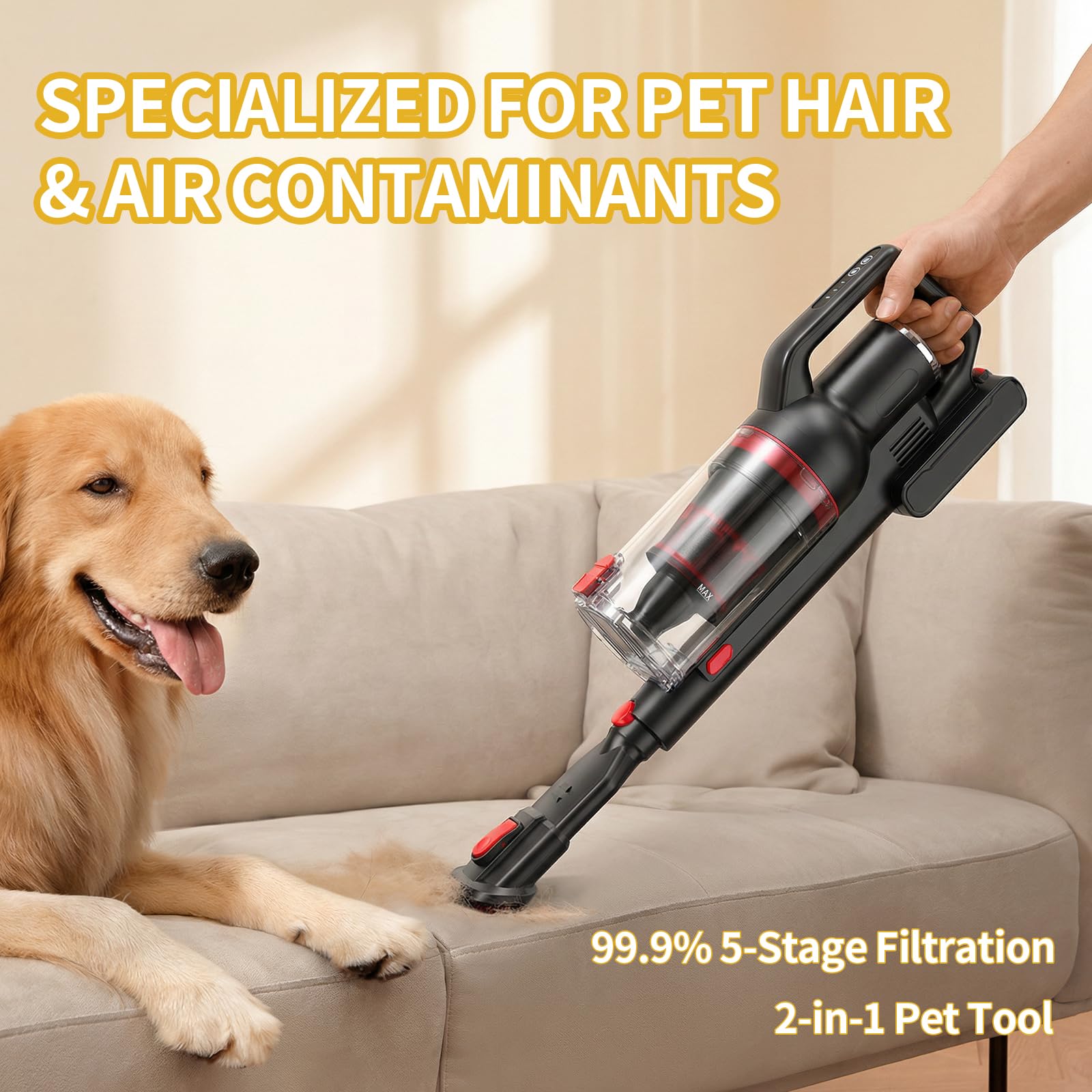 ASKGIFT Cordless Vacuum Cleaner – Featuring a Tangle-Free Design and a Battery Life of up to 45 Minutes, Suitable for a Variety of Floor Types, Including Carpets and Hard Floors. - 5