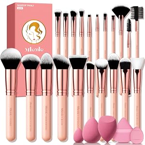 Makeup Brushes Set Mlemle Professional 26 Pcs Makeup Kit Include Powder Foundation Concealers Blush Eye shadows Eyebrow 21