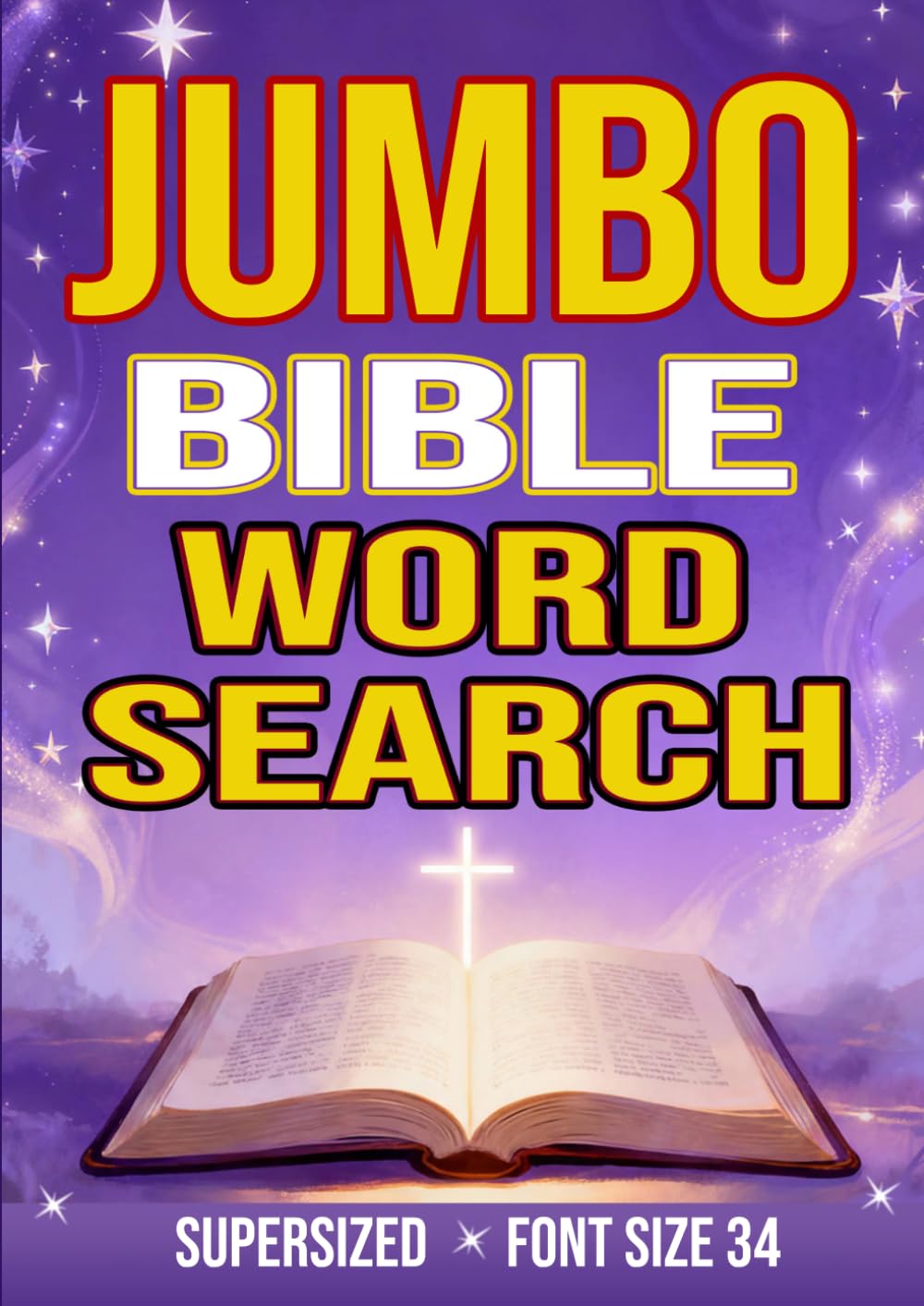Jumbo Bible Word Search Supersized - Font Size 34: 100 Single-Page Puzzles With Answers Extra Large Print