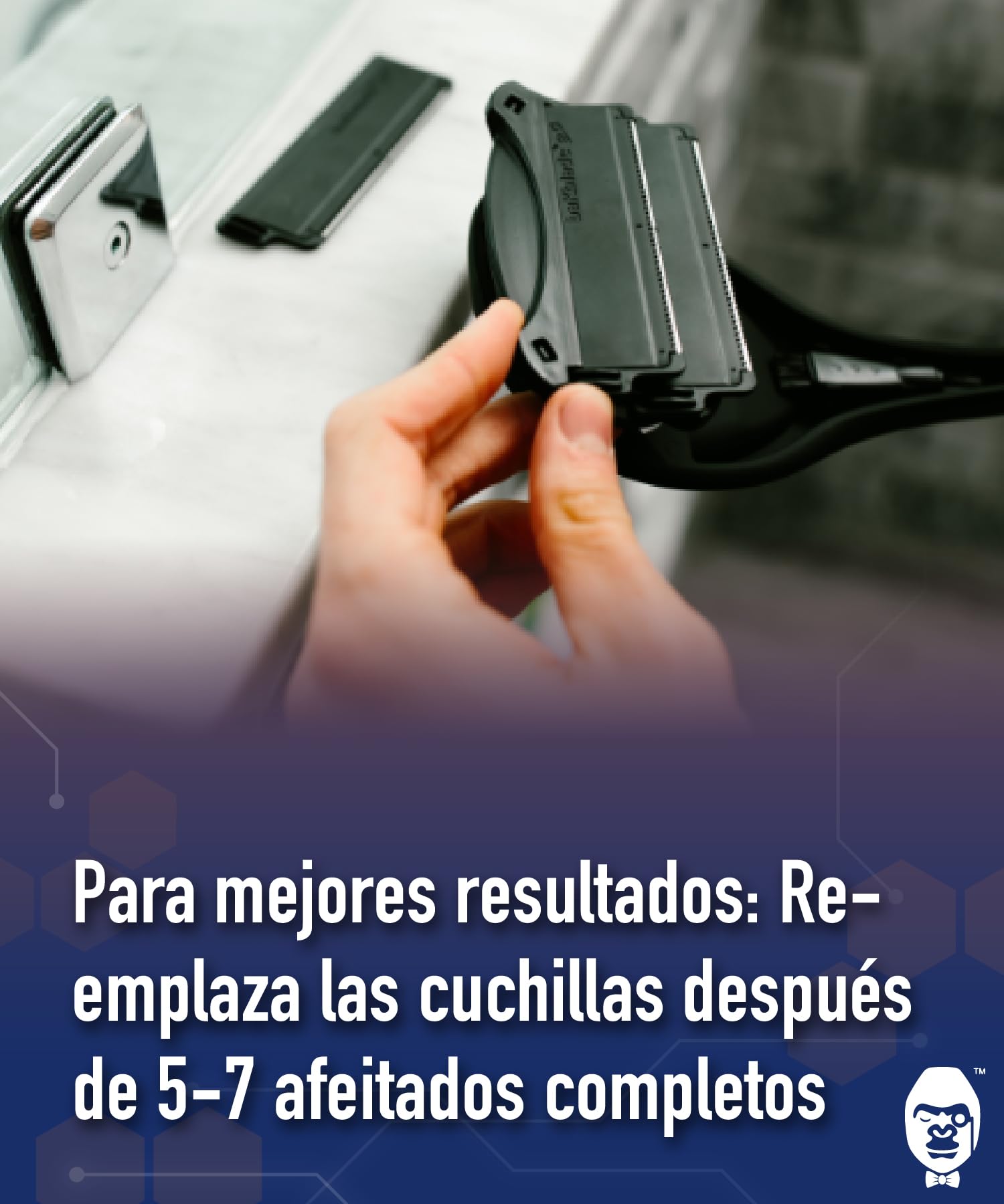 Cuchillas BakBlade Para Modelos 2.0 Y 3.0 (Pack De 12) | Tecnología De Seguridad Dryglide, Recubrimiento De Titanio, Uso En Seco O Mojado, Cambio Fácil, Dura 5-7 Afeitados