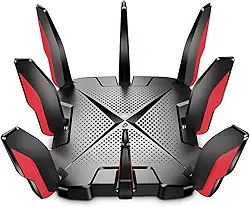 TP-Link Roteador de jogos AX6600 WiFi 6 (Archer GX90) - Roteador de Internet sem fio Gigabit Tri Band, roteador ax de alta velocidade, roteador VPN inteligente para uma casa grande