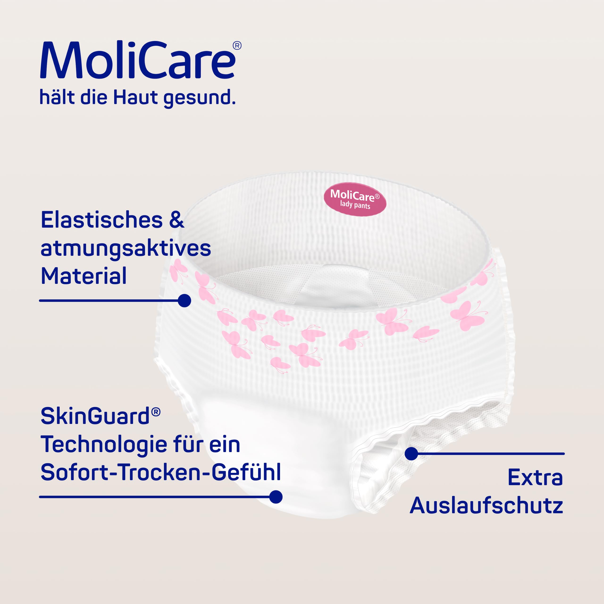MoliCare premium lady Pants 5 Tropfen für Frauen | Größe M | 8 x 8 St.