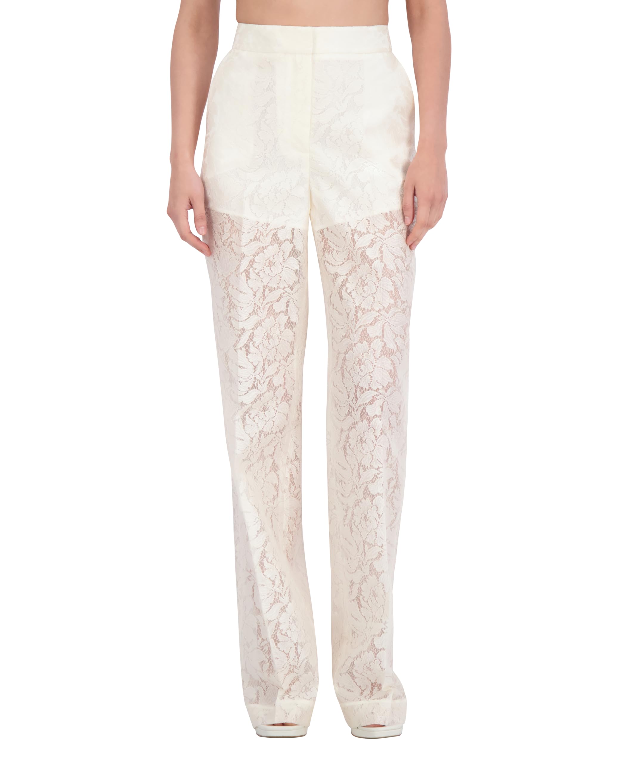 BCBGMAXAZRIA Womens Lace Pants with Pockets