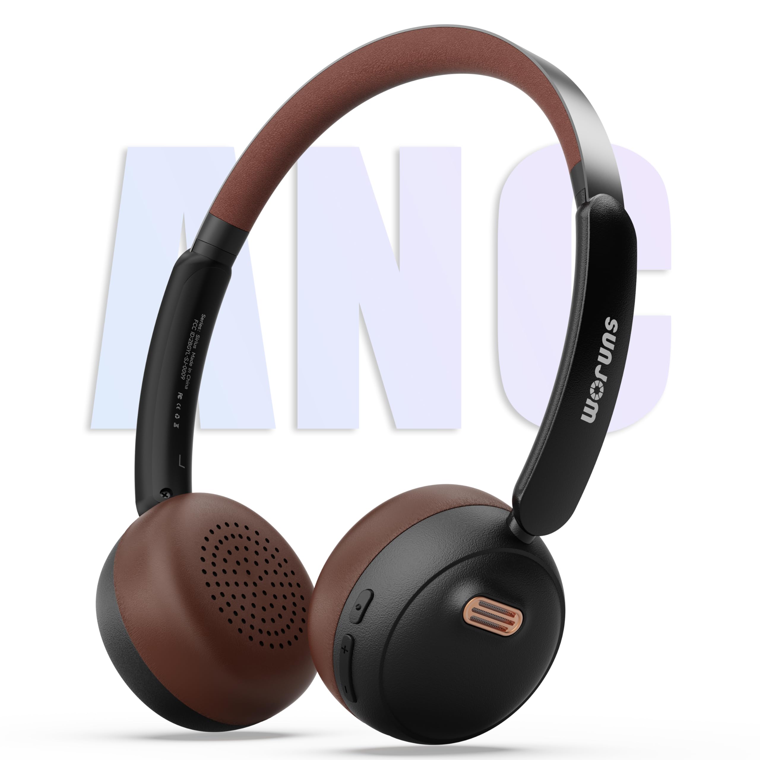 Sirius Cuffie Bluetooth Gaming Over-ear Wireless, Con Cancellazione Del Rumore, 70 Ore Di Riproduzione, ANC/ENC, Retrò,Ibride,Leggere,Con Microfono Integrato,Per Bambini,Studenti,Sport,Palestra (Nero)