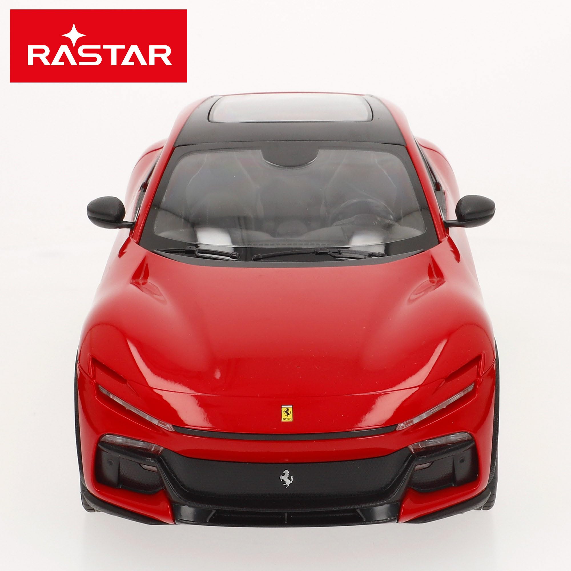 ColorBaby RASTAR RC Ferrari Purosangue, skala 1:14, replika pilota, drzwi składane, wierne szczegóły, kolekcjonerskie samochody, dla chłopców i dziewcząt od 6 lat (41370)