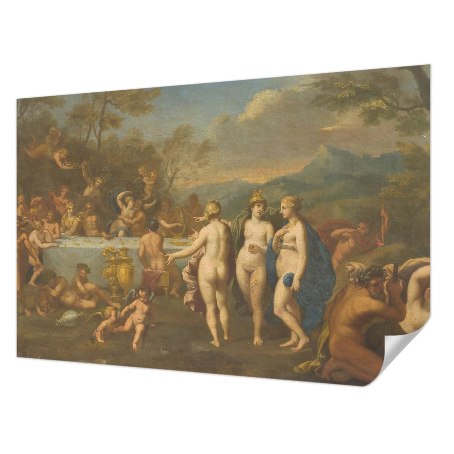Papier Peint Autocollant Salon et Chambre à Coucher Tulup 104x70 cm Fête Antique