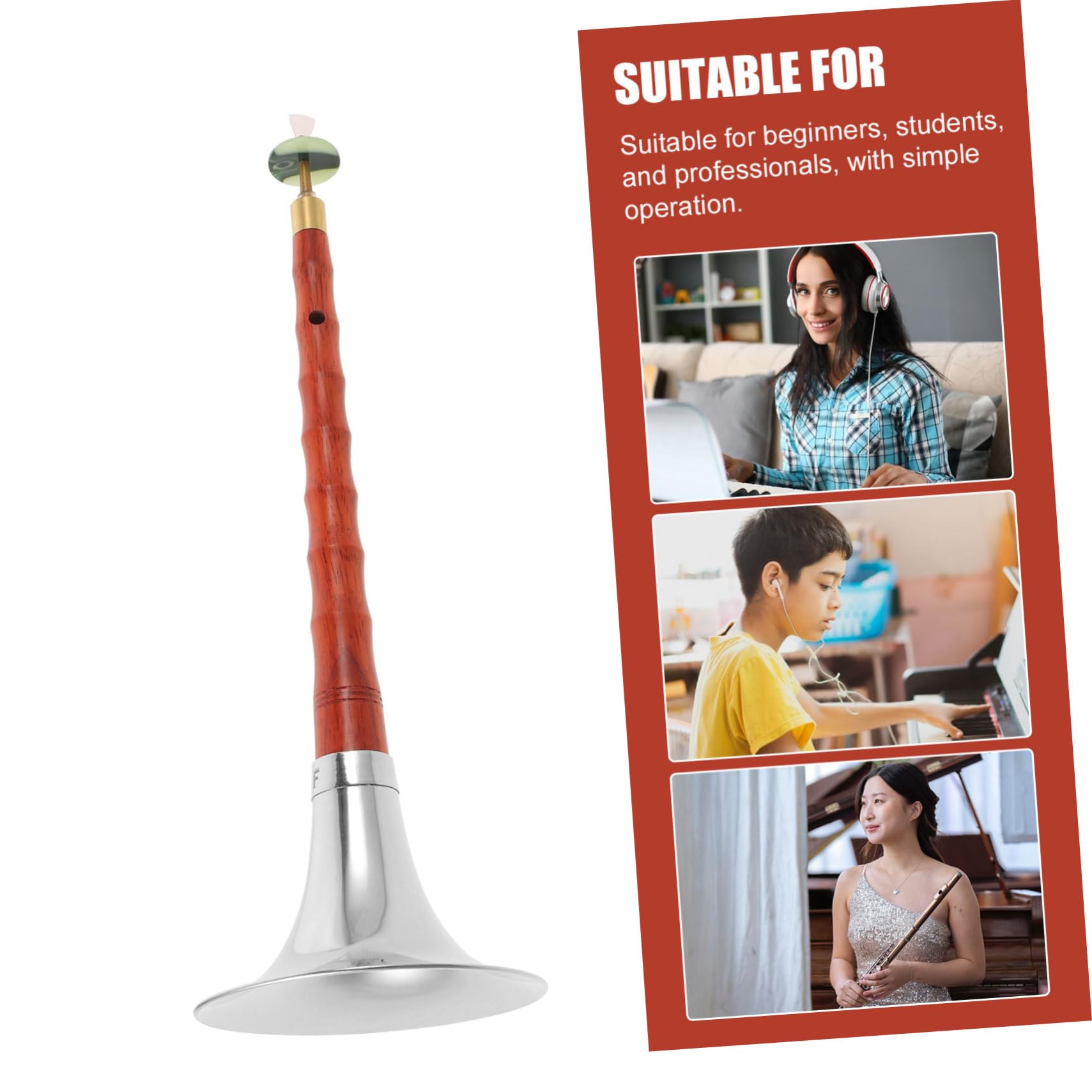 Alasum 1juego Instrumento Musical Suona Profesional De Madera Key Para Practicar y Aprender Accesorios Incluidos Para Edades
