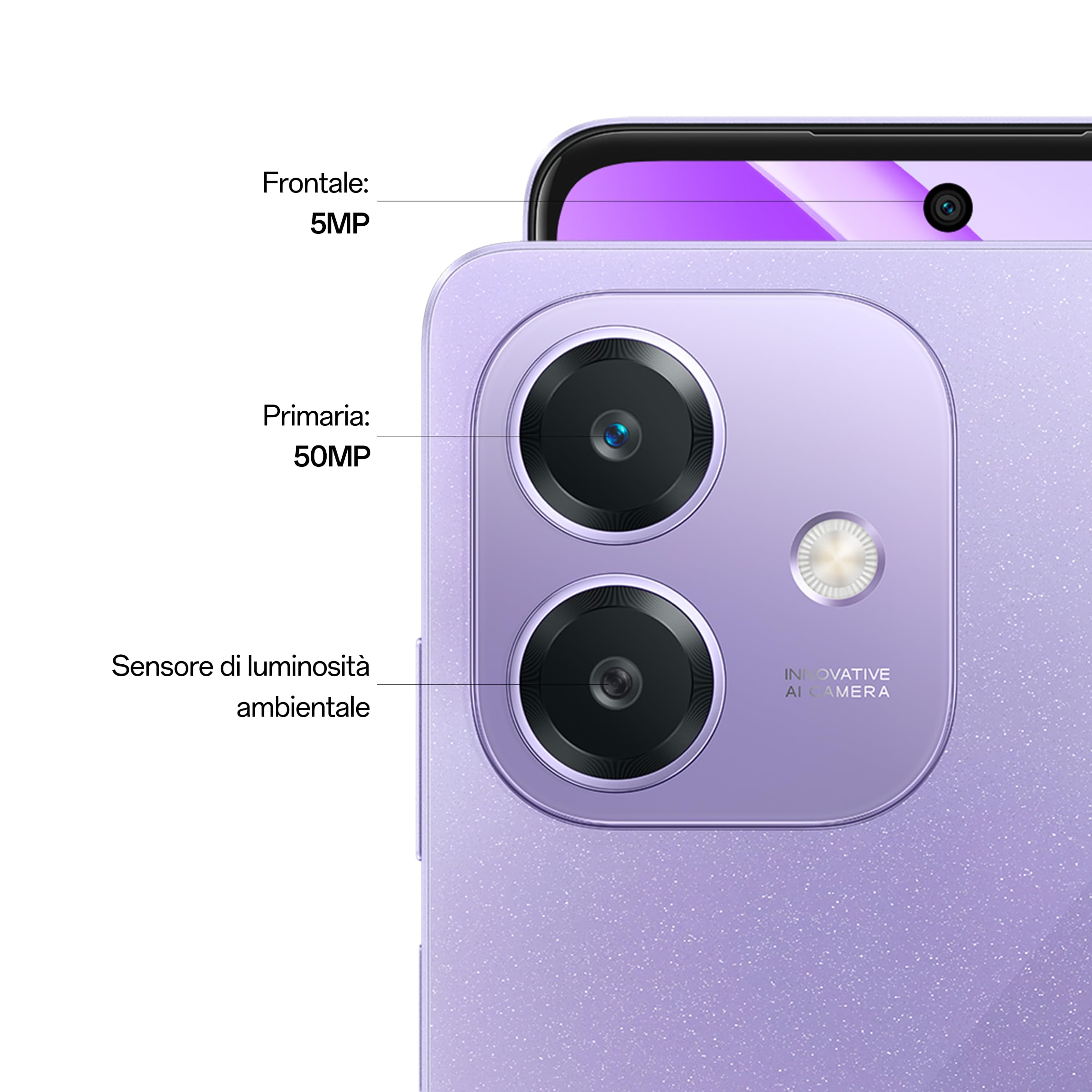 OPPO A40 Smartphone, Fotocamera AI 50MP, Selfie 5MP, Display 6.67” 90HZ LCD HD+, 5100mAh, RAM 4 Esp 8GB (+4GB Virtuali) +ROM 128GB, IP54, Supporto Auto [Versione Italia], Starry Purple