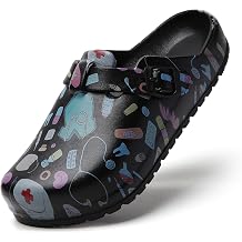 Women's Clogs Non-Slip Garden Shoes Lightweight Waterproof Beach Sandals Comfortable Care Shoes for Outdoors Hospital Garden Yards