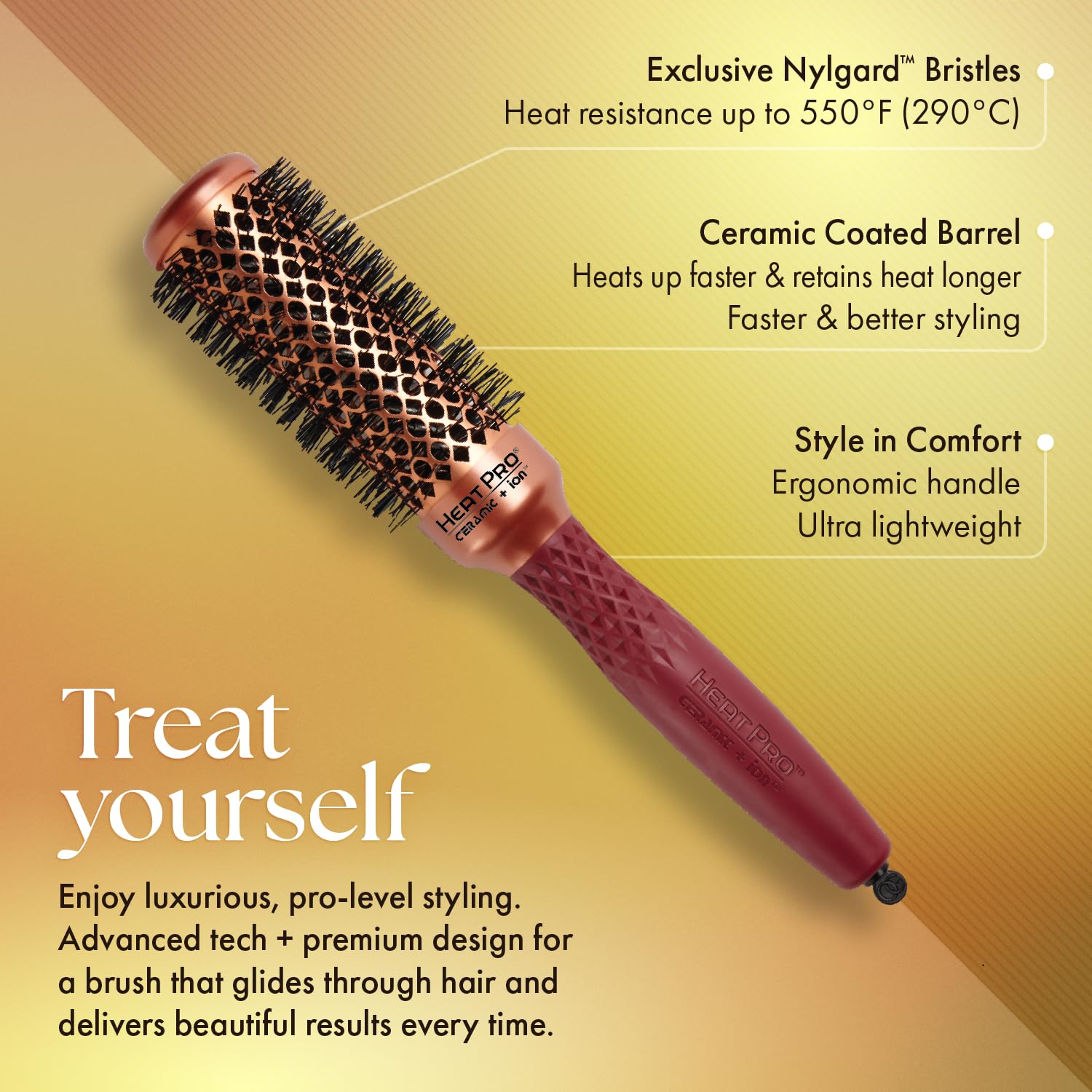 Olivia Garden HeatPro Round Thermal Hair Brush (not electrical)