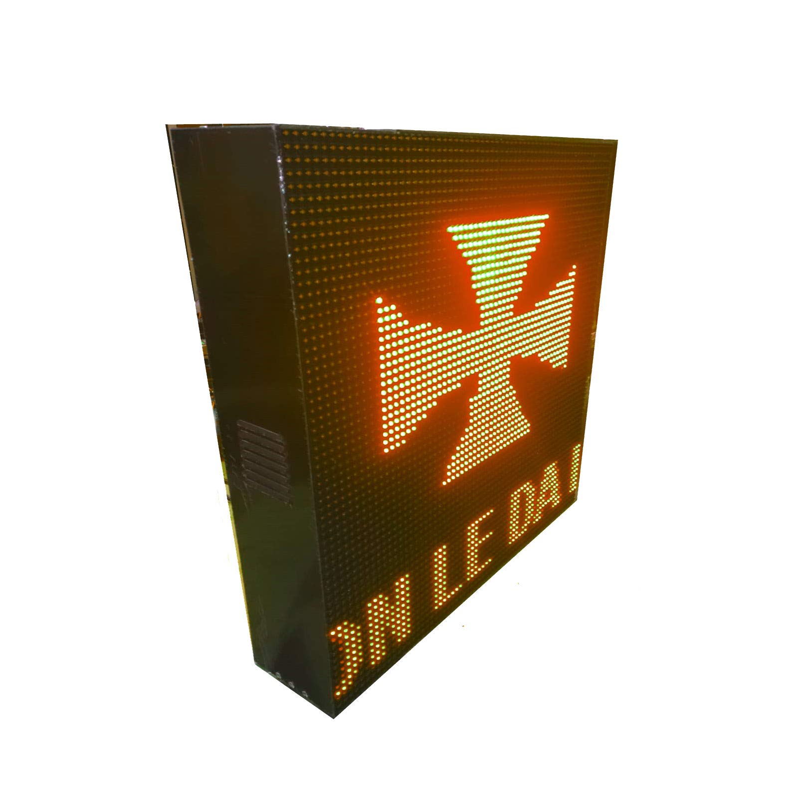 CARTEL LED PROGRAMABLE LETRERO LED PROGRAMABLE PANTALLA LED PROGRAMABLE (64 * 64 cm, NARANJA ÁMBAR) ROTULO LED PROGRAMABLE CARTEL ELECTRÓNICO ANUNCIA TU NEGOCIO/PROGRAMMABLE LED PANEL BANDEROLA LED