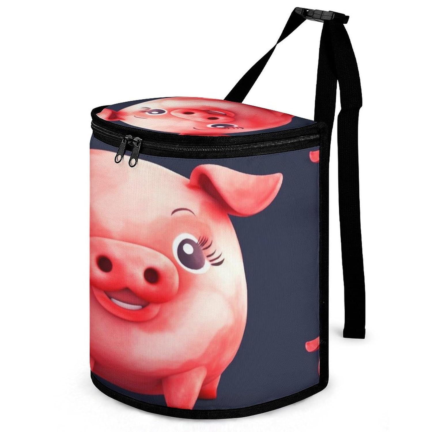 Red Cute Piggy Car Trash Can Bin Bag Waterproof Car Garbage Can Bag Trash Can for Car Car Trash Can for Women Men Garbage Can for Car Car Trash Can with Lid Trash for Car Trucks Rvs