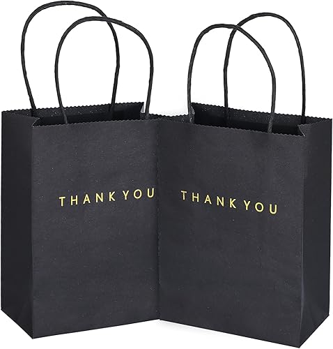 Miniatura 2 de driew Paquete de 50 bolsas de regalo de agradecimiento (5.9 x 3.1 x 8.3 pulgadas), bolsas de papel traseras con asas traseras, bolsas de regalo para