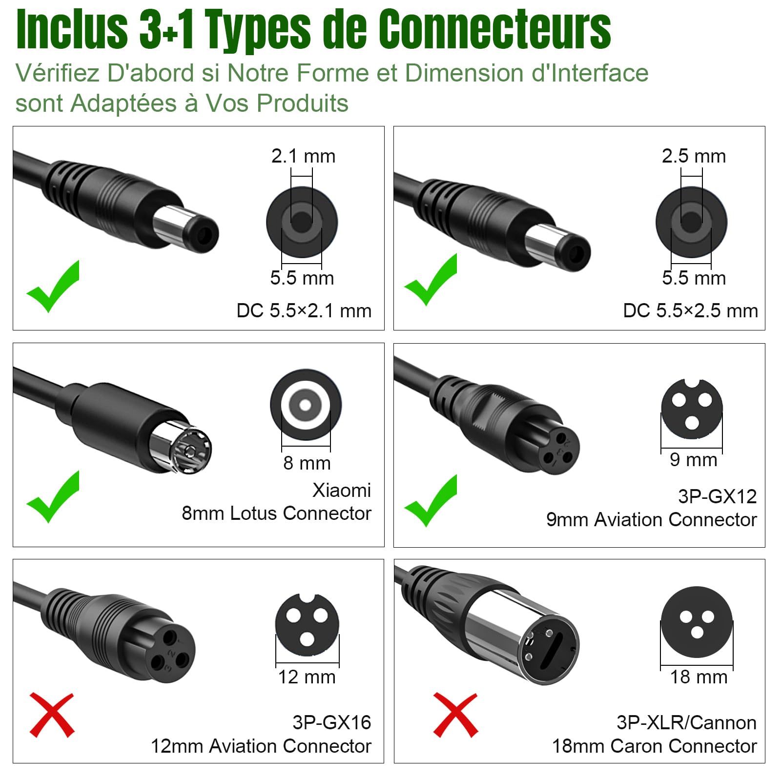 Caricatore per Monopattino Elettrico, Caricabatterie 42V 3A per Hoverboard, Caricatore per Batteria Monopattino 36V