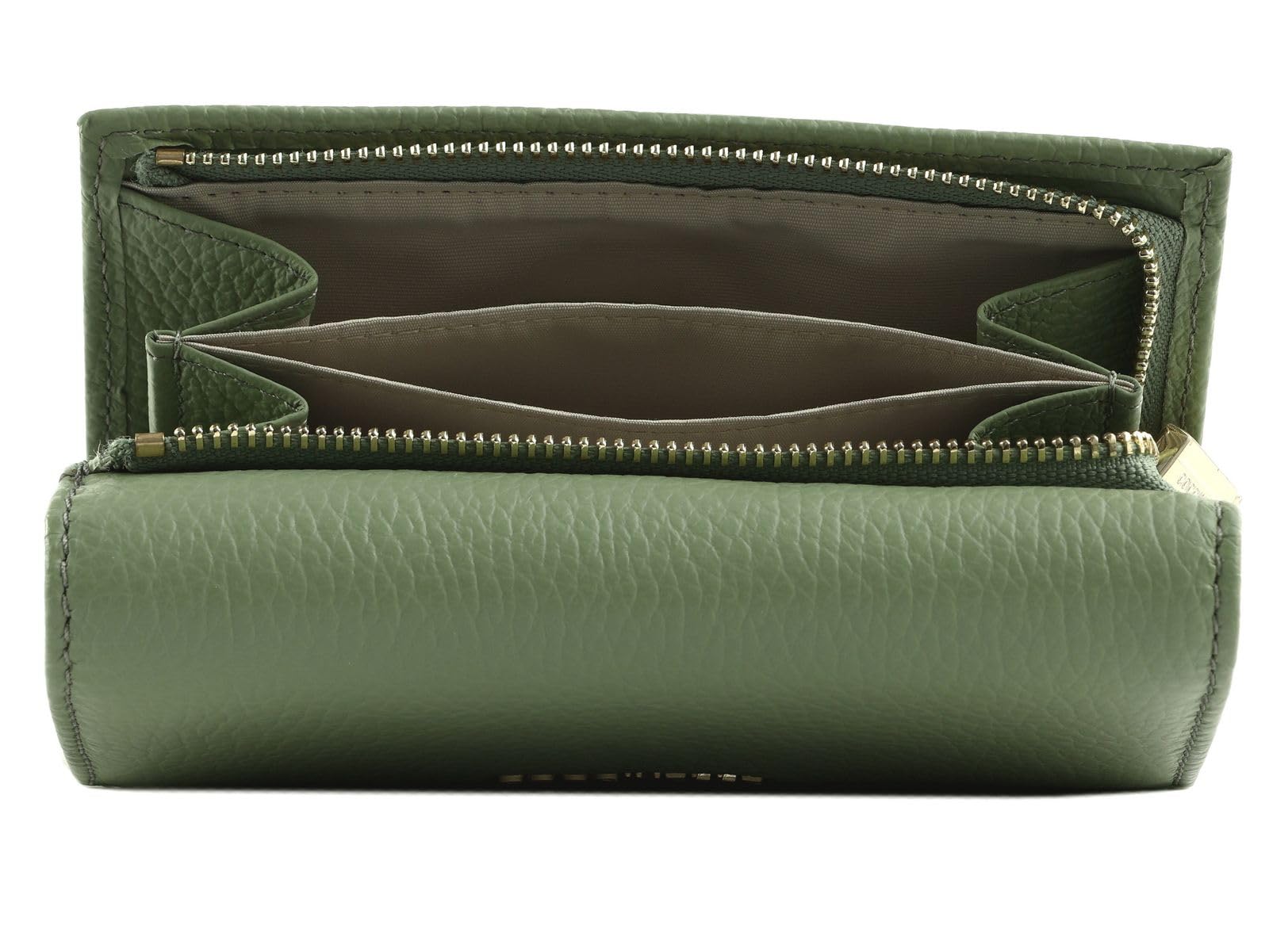 Coccinelle Pelle portafoglio Metallic Soft Wallet Grainy Leather Greenery menta
