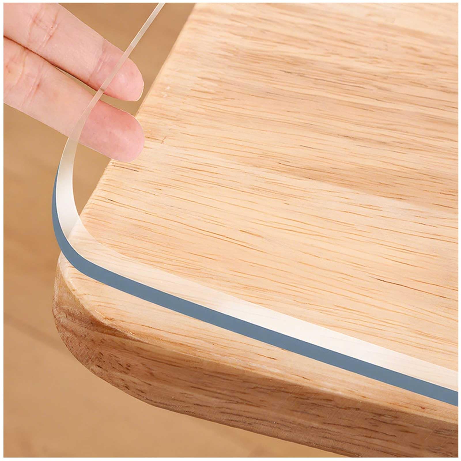 Eider & Ivory™ Clear Desk Cover Protector, 1.5Mm Thick Plastic Desk Pad Desk Protector Clear Desk Mats On Top Of Desk Vinyl Clear Table Cover Protector For Computer Desk Writing Desk C009504170 - View #8