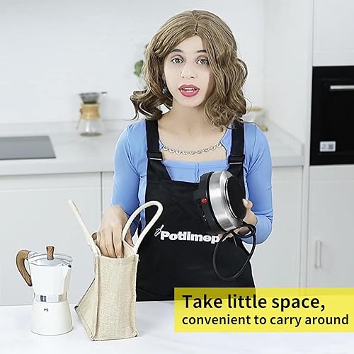 Miniatura 7 de Placa caliente para olla Moka, placa caliente eléctrica pequeña de 500 W, mini estufa portátil, calentador eléctrico de estufa caliente para cocina