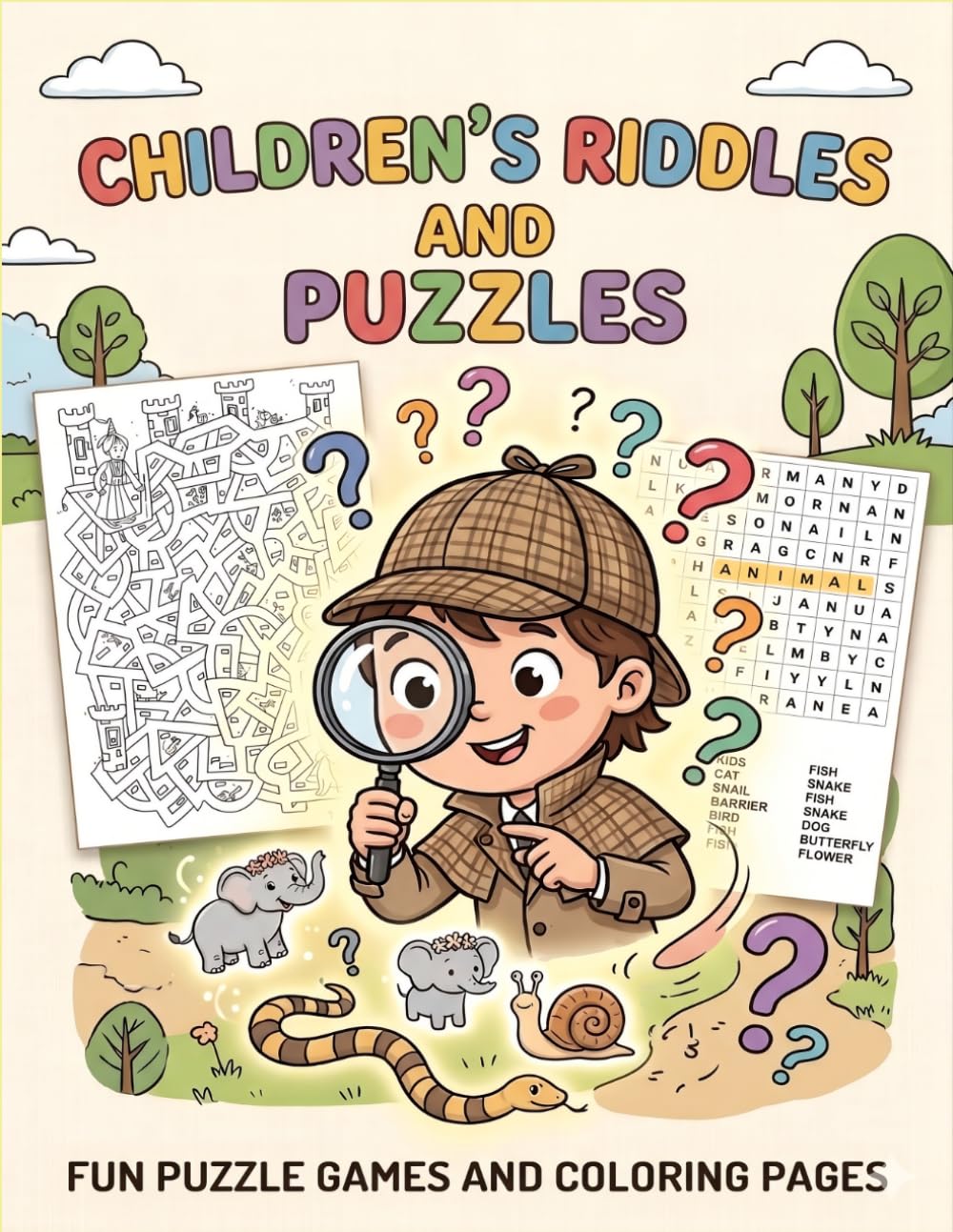 CHILDREN'S RIDDLES AND PUZZLES: The Ultimate Riddles, Puzzles, and Coloring Book for Children