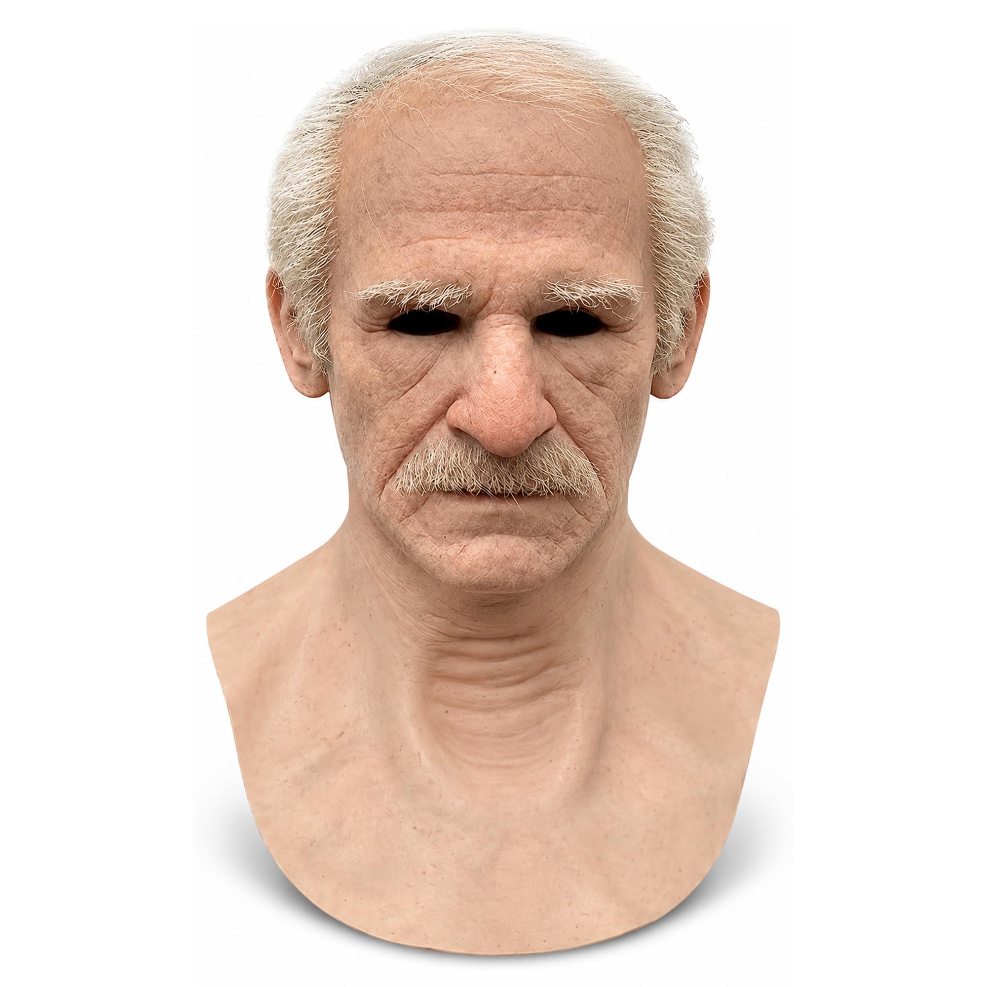 Old Man Mask, Halloween Mask for Adults, Full Head Latex Scary Mask