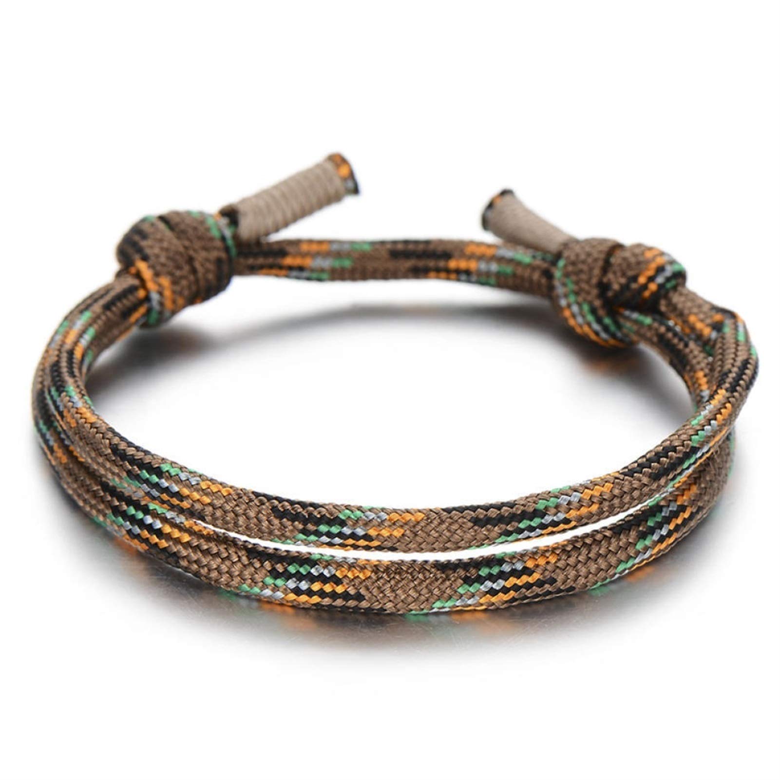 Pulsera Trenzada de Color para Hombres y Mujeres, Pulsera de Amistad Hecha a Mano Ajustable, joyería Hecha a Mano al Aire Libre