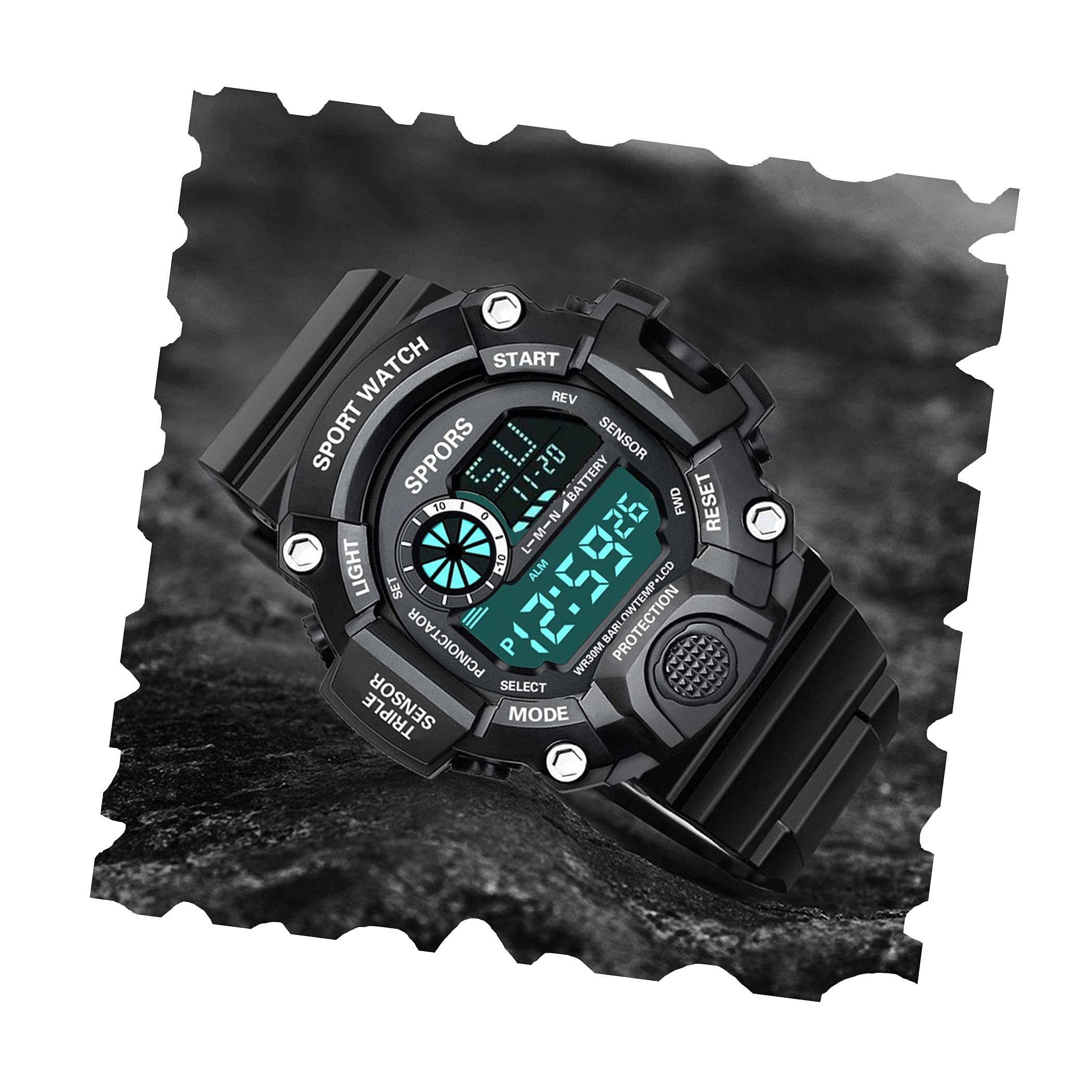 The Shopoholic Digital Watch Shockproof Multi-Functional Automatic Black Color Strap Waterproof Digital Sports Watch for Mens Kids Watch for Boys Watch for Men Pack of 1 Watch Digital Watch (B09H3BZMXM) Amazon Price History, Amazon Price Tracker