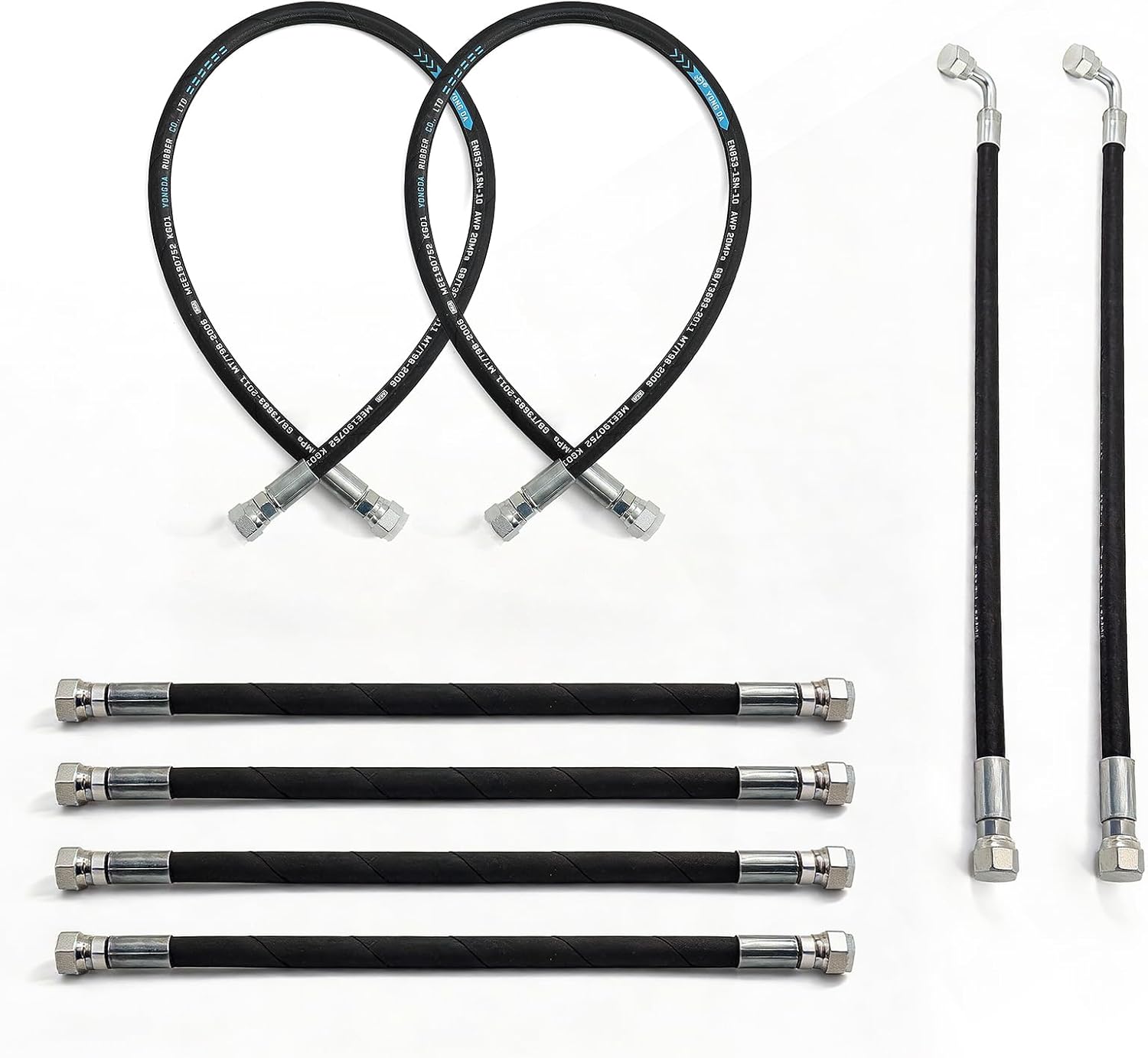 Front Loader Hydraulic Hoses Kit for Kubota LA350a LA401 LA402 LA402-1 7J303-76610 75535-66620 7J999-95562