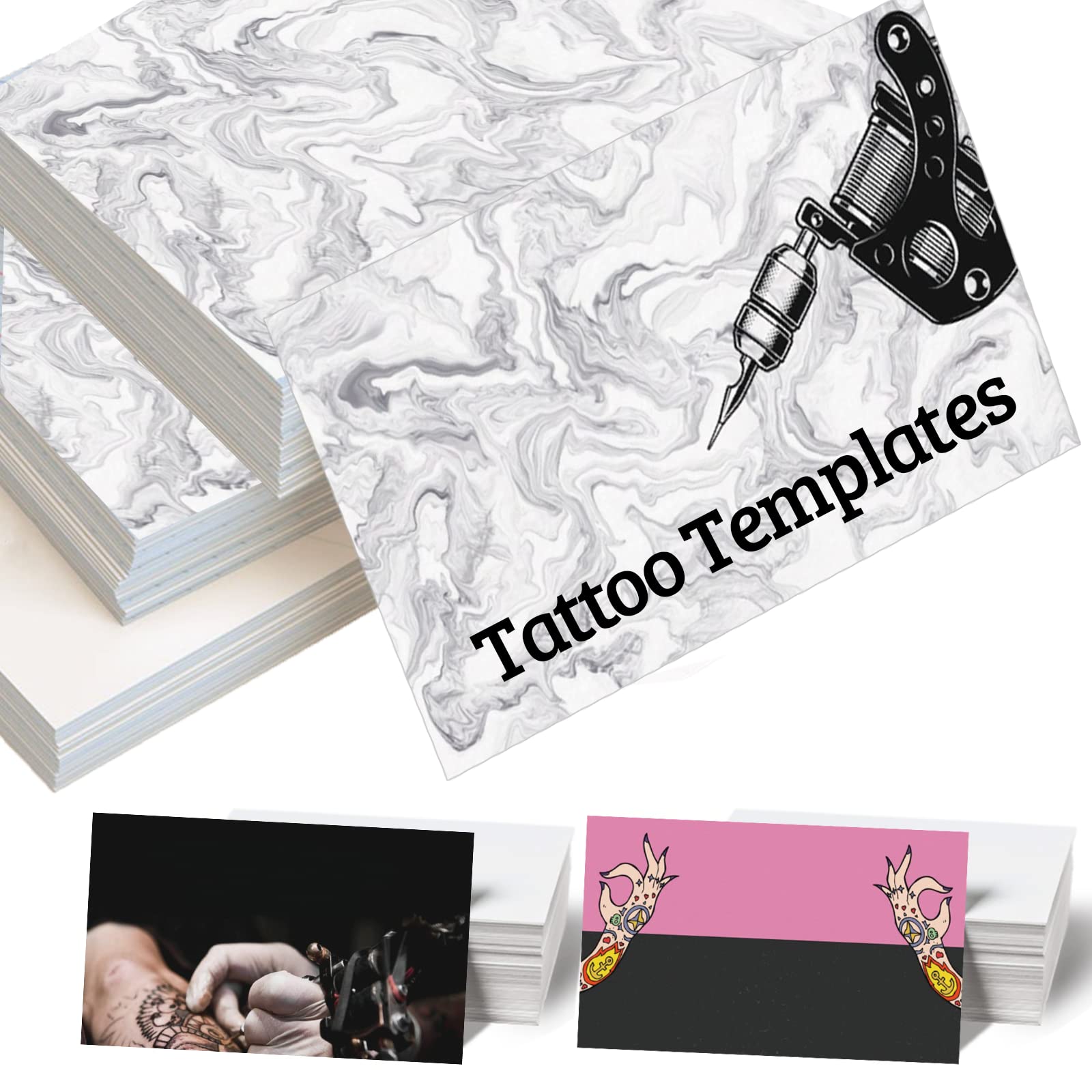 Custom Business Cards 100PCS Double-sided Printing Business Cards Customize with Your Logo Personalized 3.5"x 2" Cards for Business - Tattoo