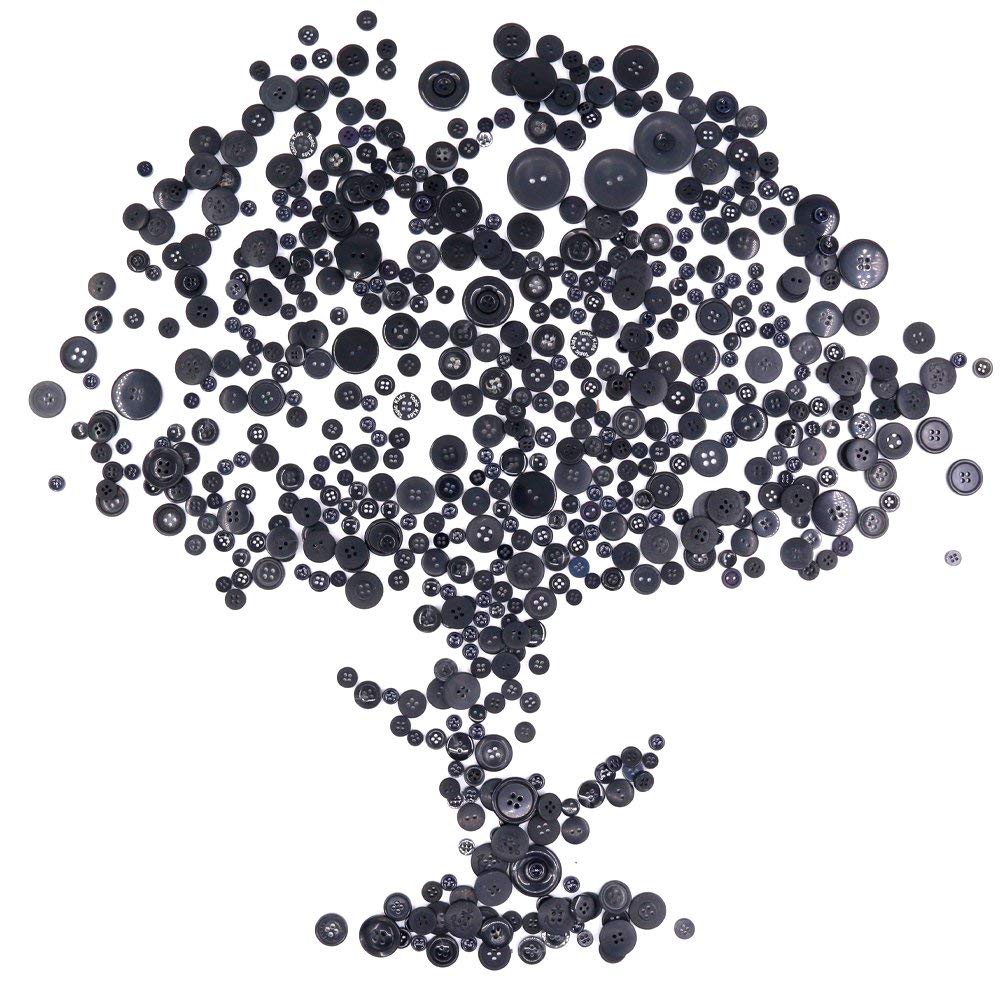 Boutons en résine noire lot de 650 pour ne plus jamais manquer de fixations 2 et 4 trous