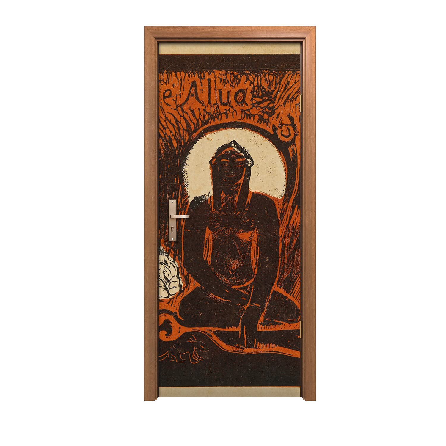 Autocollant de porte Murale 90x200cm Gauguin Coloray pour decoration interieure