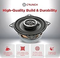 Vista 3 de Crunch CS4CX - Altavoces coaxiales de rango completo para automóvil, de 4 pulgadas, color negro