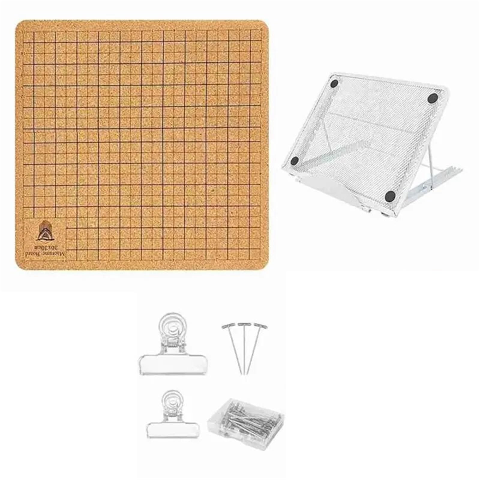 QAUUCP Macrame Project Board Braiding Board and Pin Set with Holder Double Sided,for Bracelets,Knotting Rope Kit