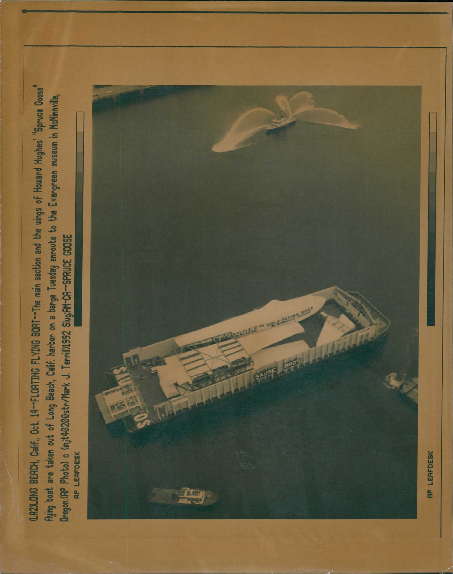 Vintage photo of Aircraft: Spruce Goose: Floating Flying Boat