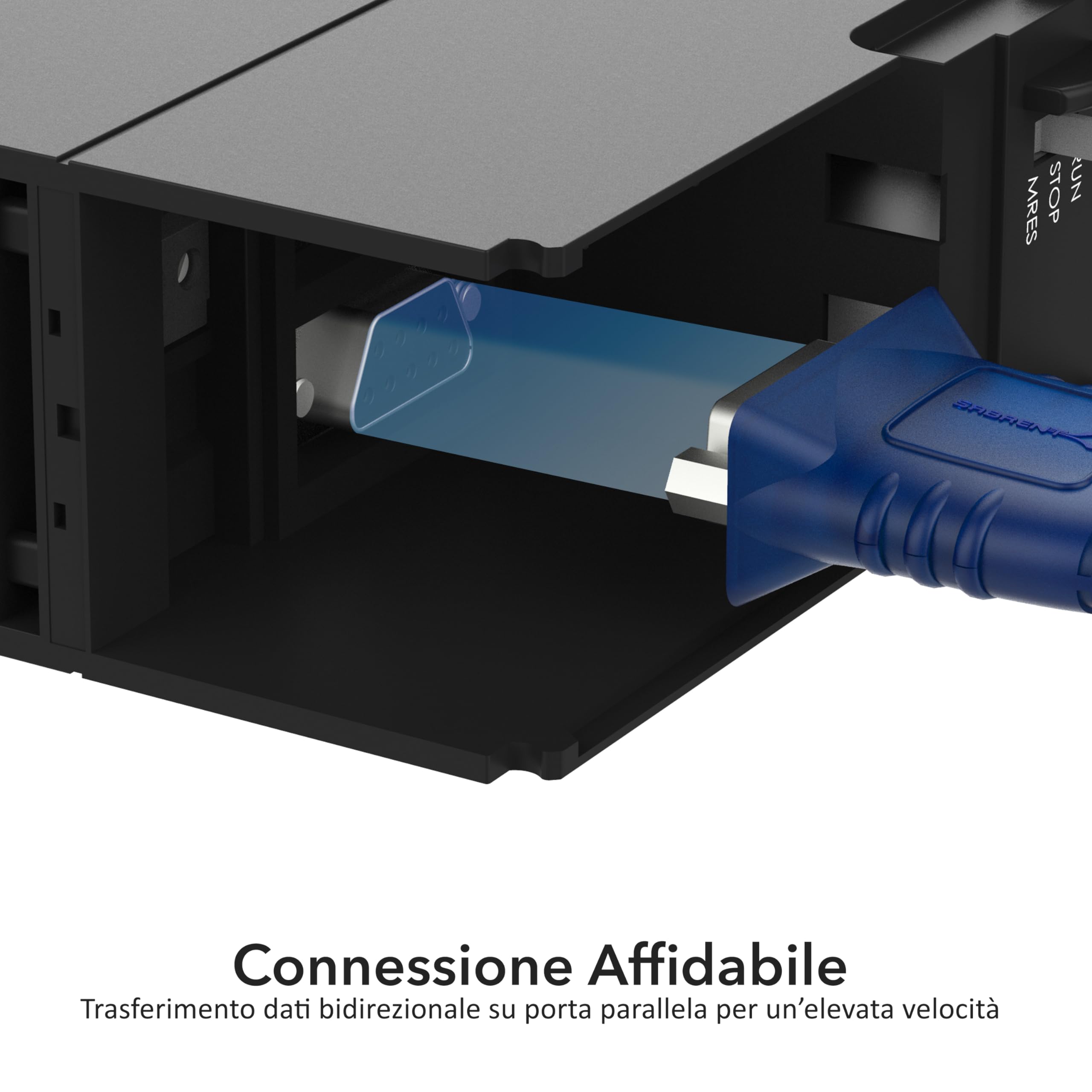 Sabrent Cavo da USB a Seriale [9 Pin] DB 9 RS 232, Convertitore Maschio Chipset Prolifico con Dadi Esagonali, [Windows 11/10/8.1 8/7/VISTA/XP, Mac OS X 10.6 e Versioni Successive] 0,7 m (CB-DB9P)
