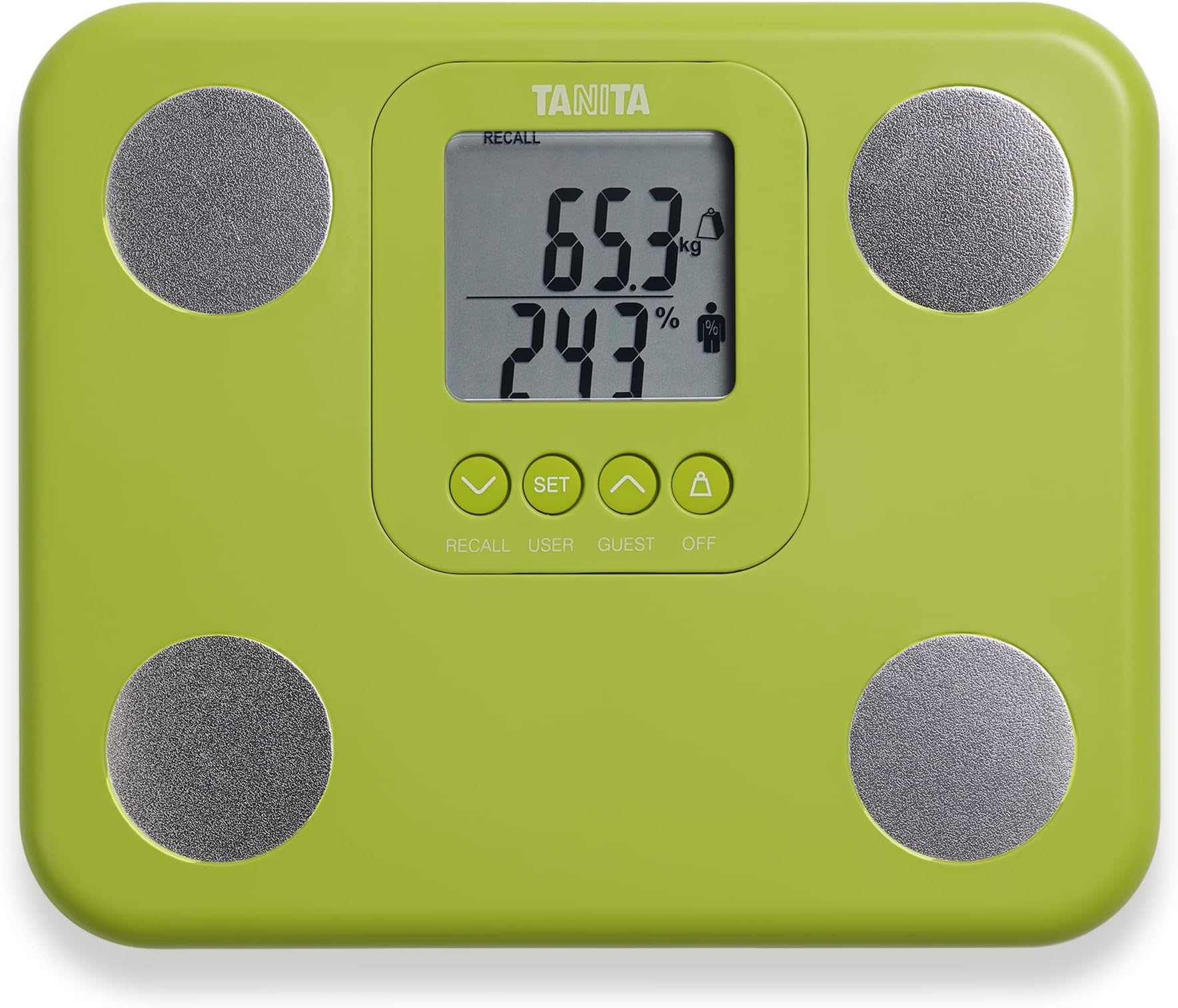 BC-730 Smart Scales for Body Weight and Fat – Digital Bathroom Scales, Body Fat Scales with LCD Display, Compact Weight Scale, Green