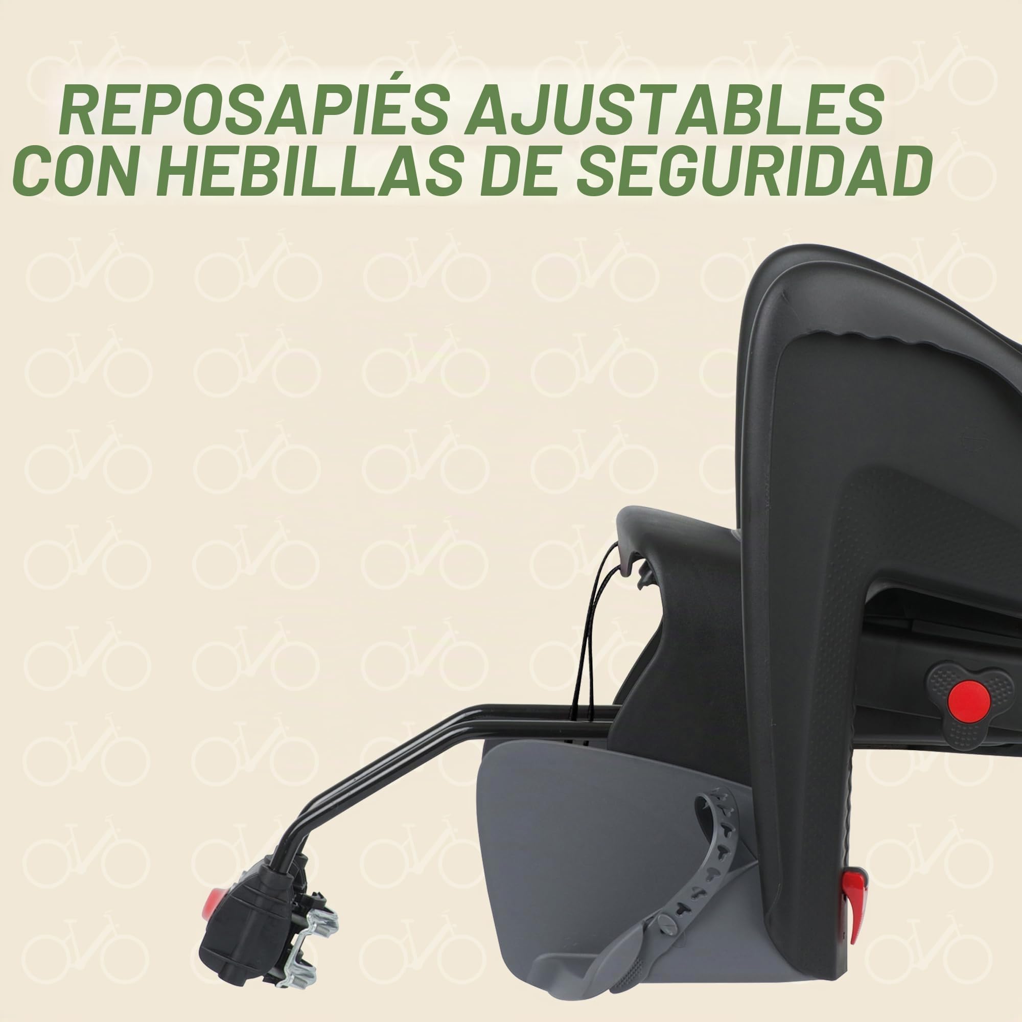 Polisport Silla de bicicleta infantil Bilby RS para niños, color negro