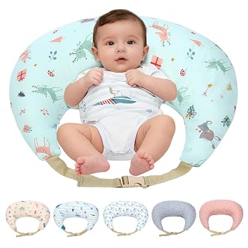 Nursing Pillow, Breastfeeding Pillows with Standard Size Removable Cover, Breast Feeding Pillow with Breathable Filling, Ergonomic Nursing Essentials for Bottle and Breastfeeding