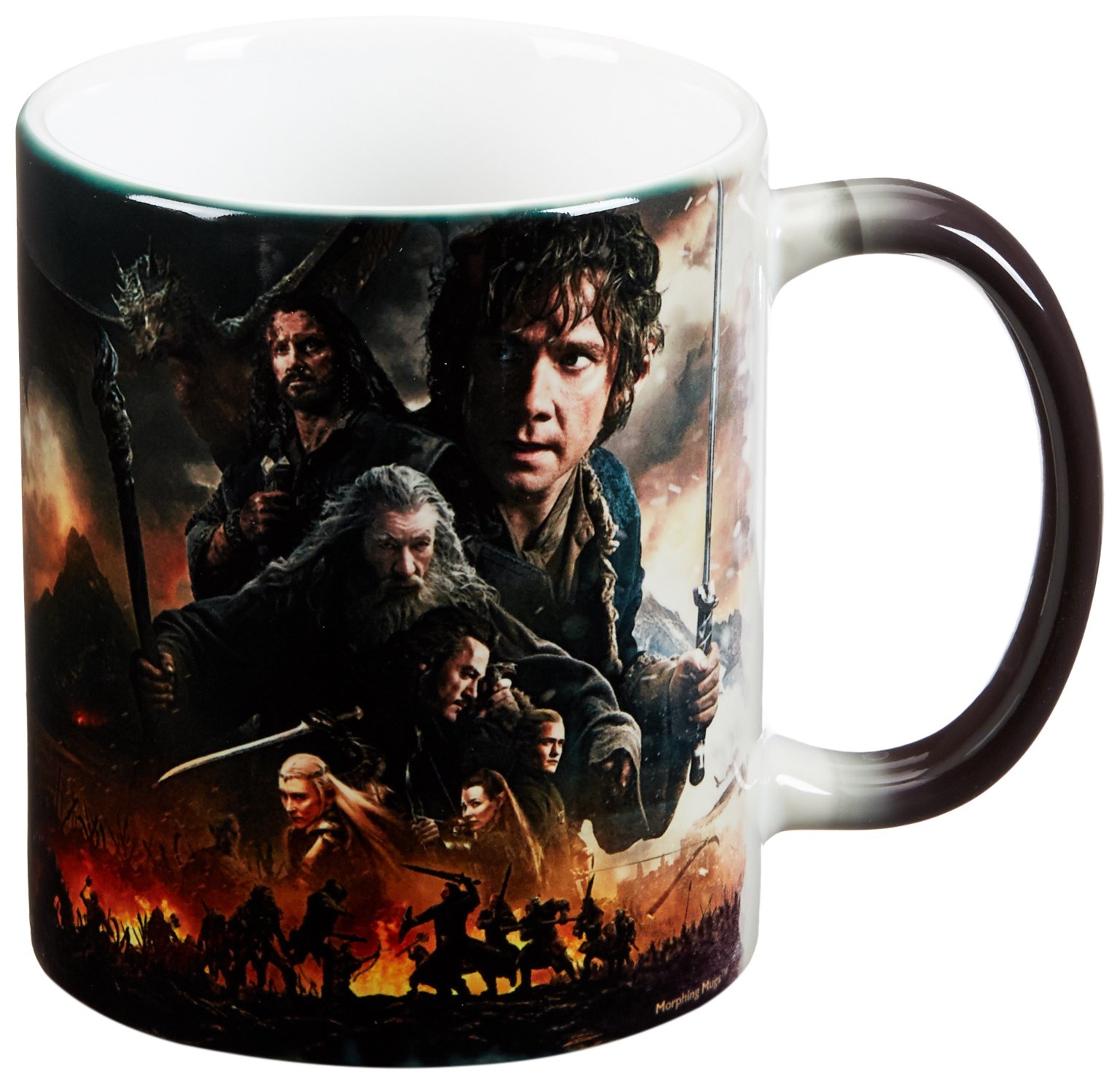 Morphing Mugs Hobbit The Battle of the Five Armies (Journey's End) Ceramic Mug, Black