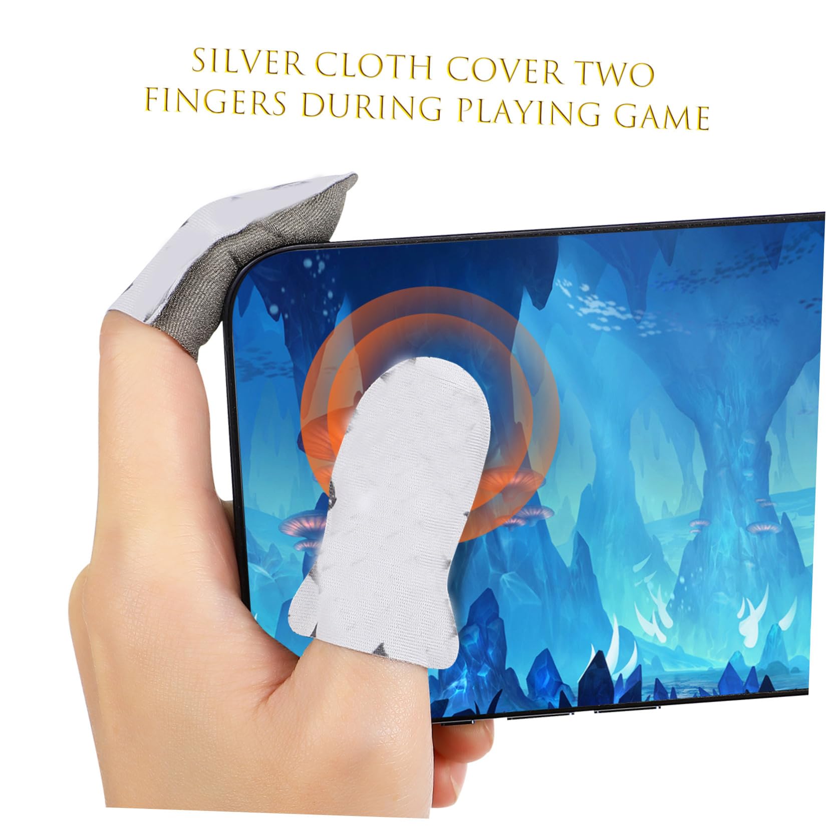 ABOOFAN Mobile Game Controller Trigger mit Ladegerät Empfindliche Gaming Controller für Smartphones Kompatibel mit Handyhüllen Inklusive Atmungsaktiven Fingersleeves für Präzises