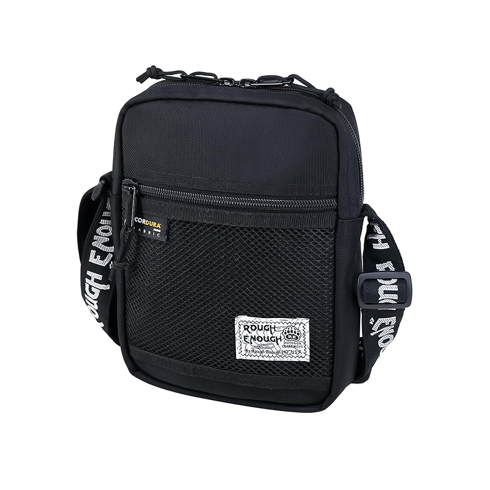 rough style bag／black leather Amazon.com: Rough Enough Mens Crossbody Bag Purse Shoulder